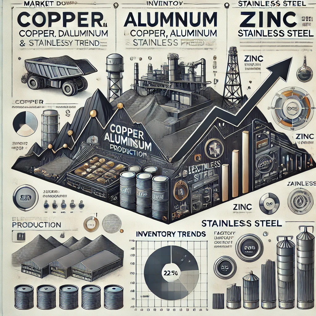 銅、アルミニウム、亜鉛、ステンレス鋼セクターの市場動向と在庫傾向: 8 月の最新情報