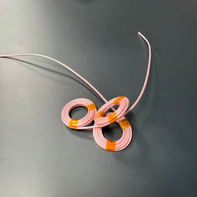 0.1x95mm ピーチピンク自己融着銅コイル (10TS*3 YSWP-F)