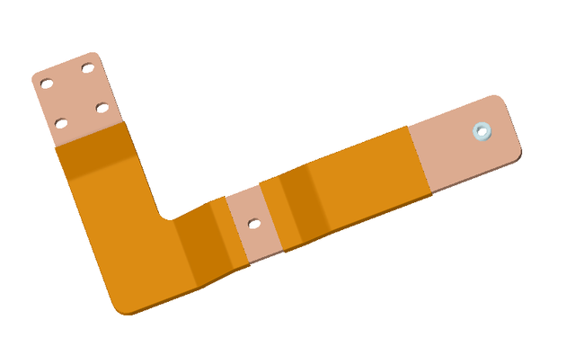 リブナット接続付き Ni メッキ銅ブスバー シート